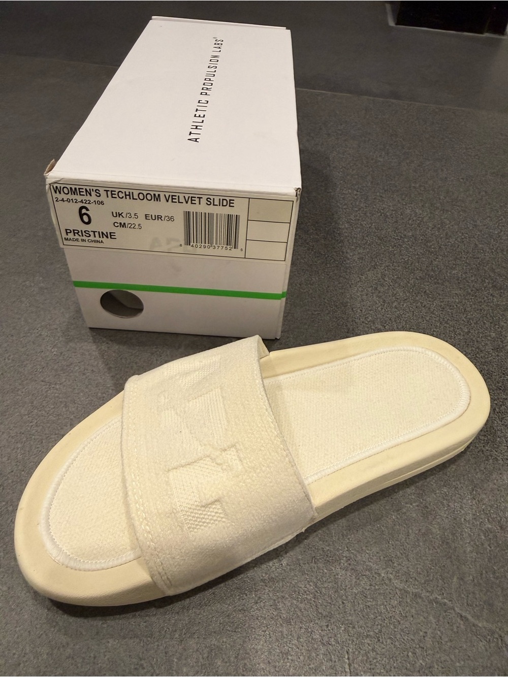 APL Women's Techloom Velvet Slide Pristine Ivory